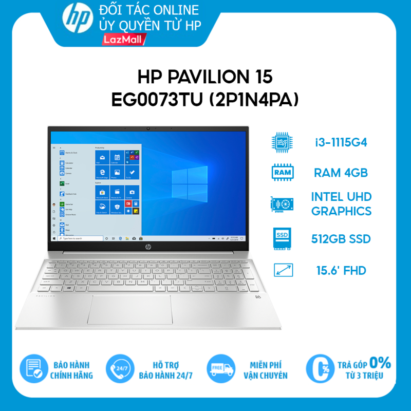 [VOUCHER 3 TRIỆU] Laptop HP Pavi[VOUCHER 3 TRIỆU] Lion 15-eg0073TU 2P1N4PA i3-1115G4 | 4GB | 512GB | Inte[VOUCHER 3 TRIỆU] L UHD Graphics | 15.6 FHD | Win 10 + Office
