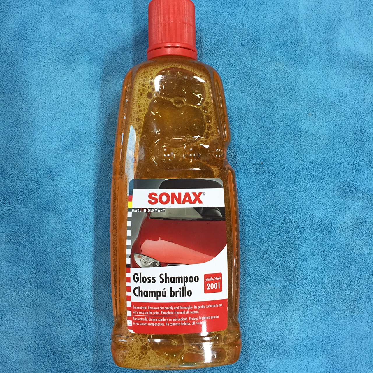 (Tặng kèm găng tay LC)Nước rửa xe đậm đặc Sonax Gloss Shampoo 314300 1L
