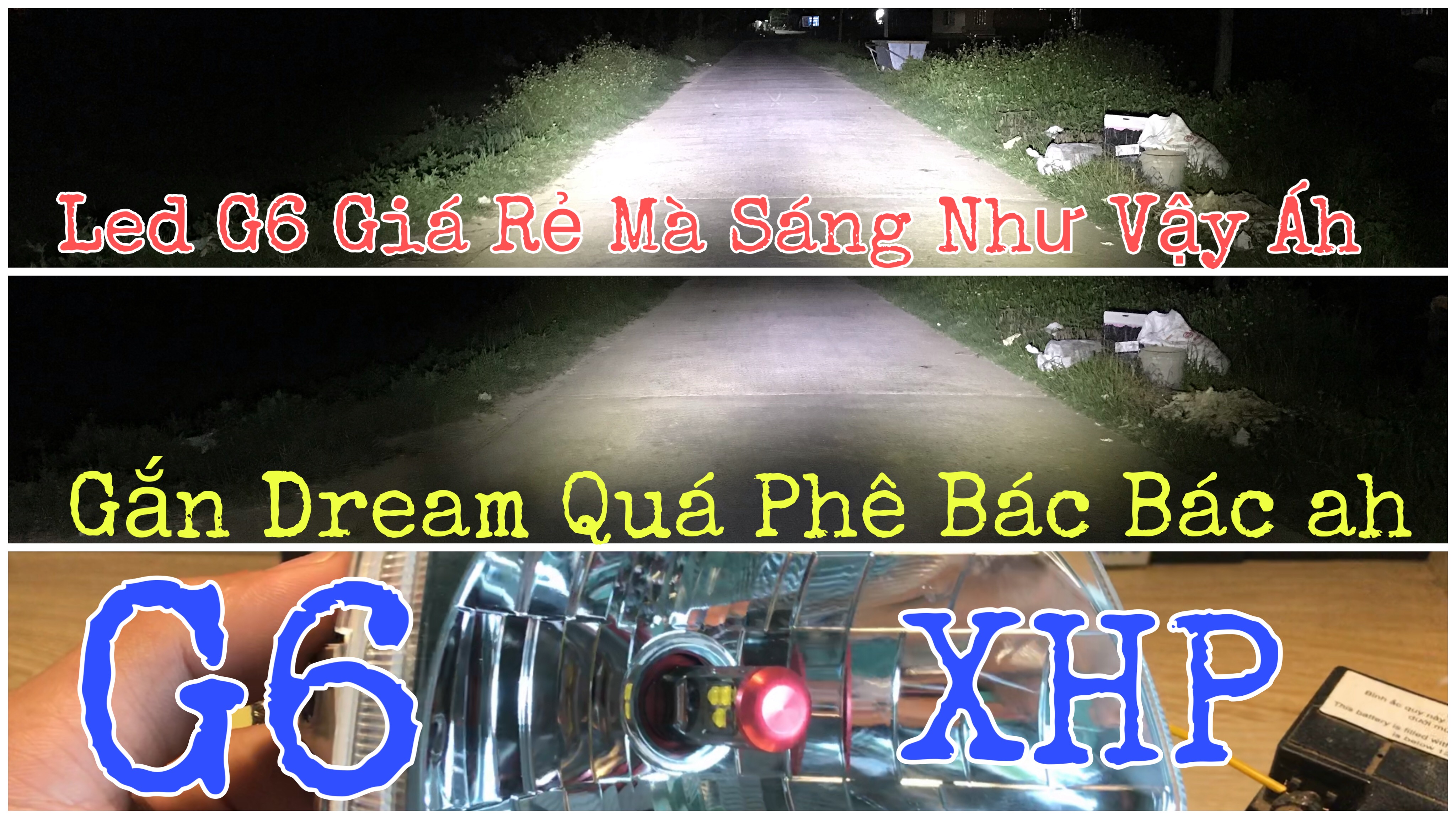 Led G6 Cree Siêu Sáng H4 Ánh Sáng Pha Vàng Cos Trắng