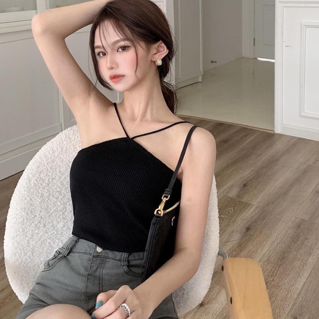 Áo Croptop Yếm Chéo Cổ (Mảnh) - A5235