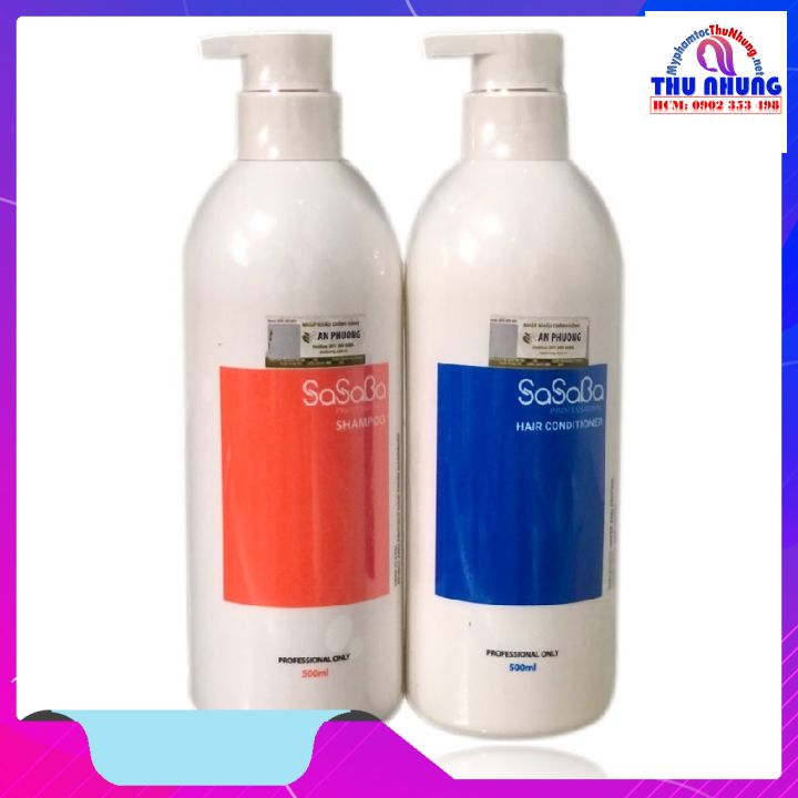 [HCM]CẶP DẦU GỘI VÀ XẢ HOÀN HÌNH SASABA 500ML MẪU MỚI 2019