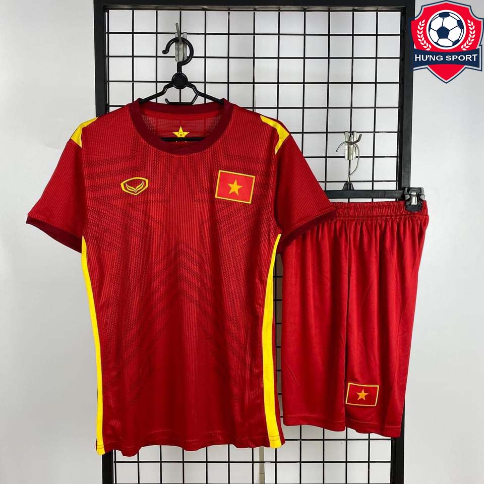 Áo Bóng Đá Đội Tuyển Việt Nam 2022 - Chuẩn Mẫu Thi Đấu - Vải Polyester Gai Thái Cao Cấp