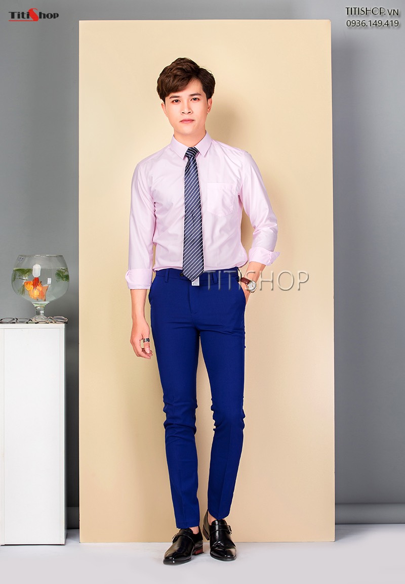 Quần Tây Âu Nam AVN155 Xanh
