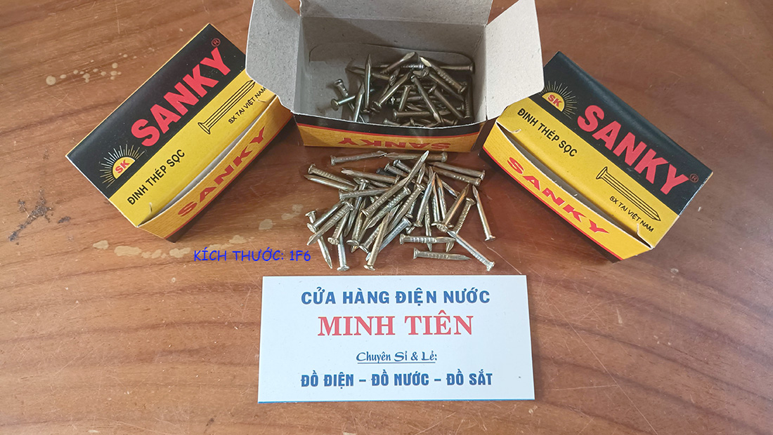 Đinh thép vàng hộp sanky
