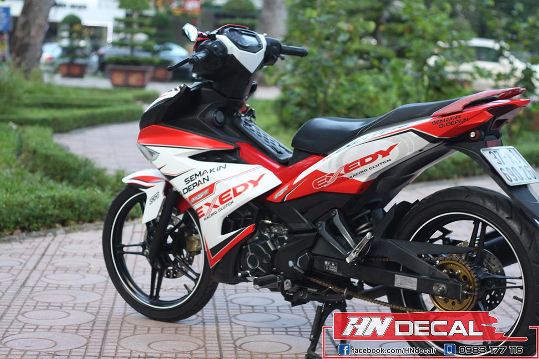 Tem Trùm Exciter 150 Trắng Đỏ Exedy