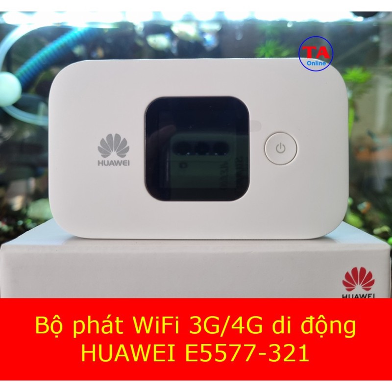 Bộ Phát Wifi 3G/4G Huawei E5577 và Pin 3000mAh - Hàng Chính Hãng - sử dụng liên tục 12h - Kết nối 16 thiết bị