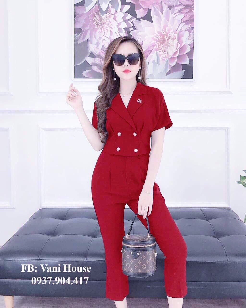 [HCM]Sét vest nữ quần dài +áo cổ vest