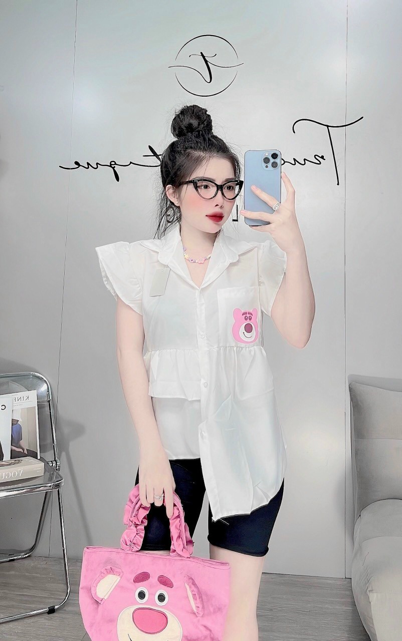 Set sơ mi gấu siêu xinh đáng yêu