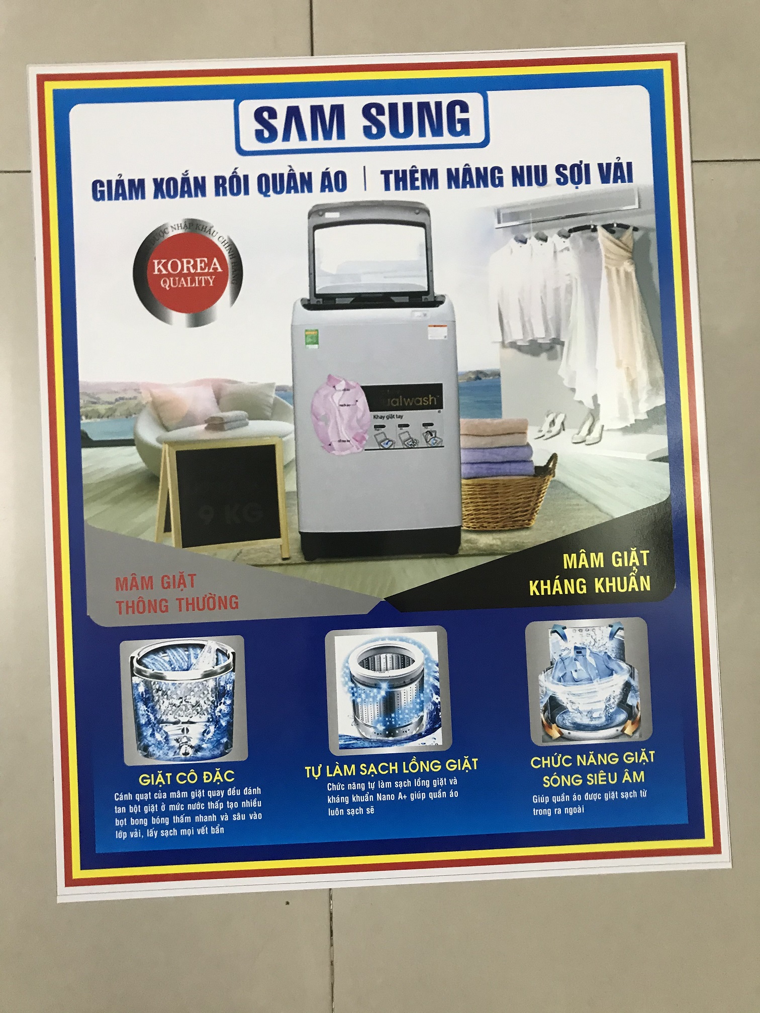 [HCM]tem dán máy giặt Samsung -  miếng dán máy giặt Samsung