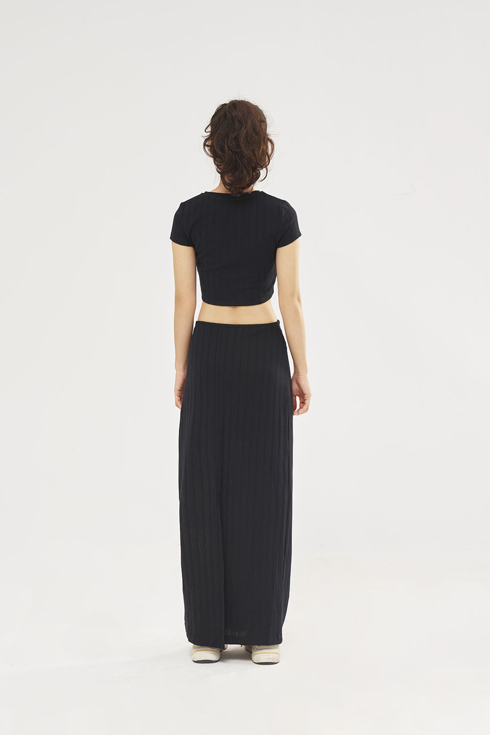 DOTTIE - Váy midi vải thun gân S0137