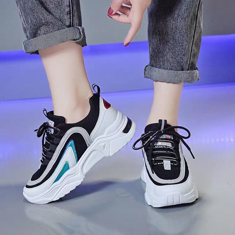 GIÀY THỂ THAO NỮ PHẢN QUANG 3/GIẦY SNEAKERS ĐỘN ĐẾ 5CM