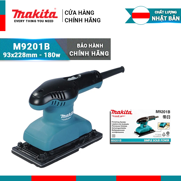 Máy chà nhám rung chữ nhật Makita M9201B (93X185mm - 180w) | Makita chính hãng - Bảo hành 6 tháng