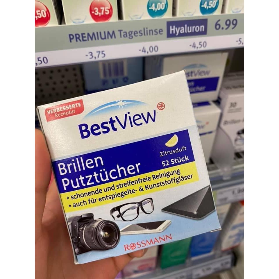 [ HÀNG ĐỨC ] Giấy lau kính đa năng Best View 52 miếng
