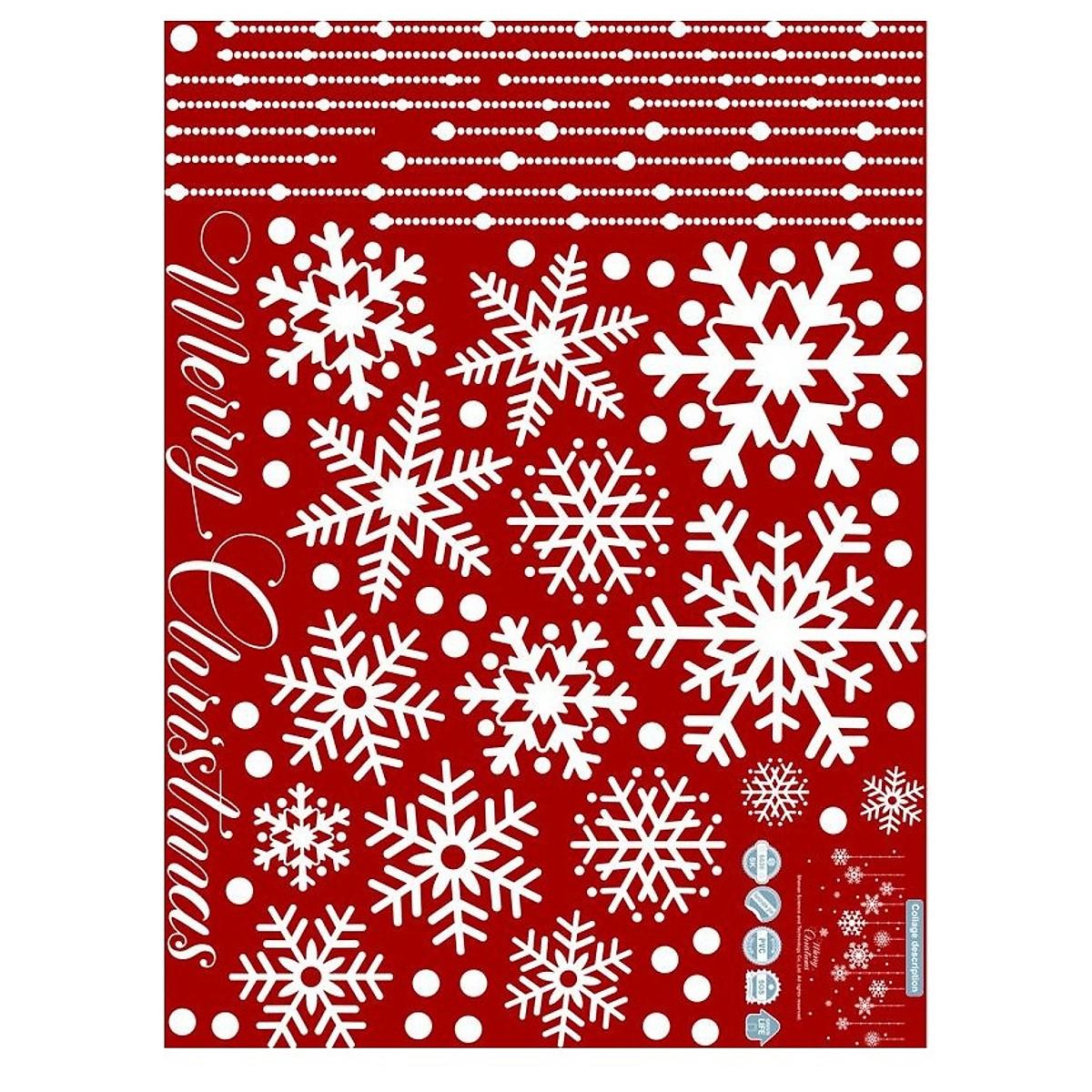 Bộ decal dán kính trang trí noel yj decal giáng sinh decal noel phố đêm giáng sinh - 001. mã yj
