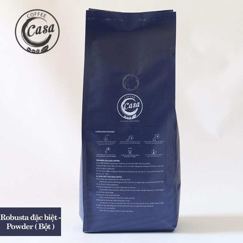 [HCM]Cà phê bột Robusta nguyên chất đặc biệt 500gr - Casa Coffee