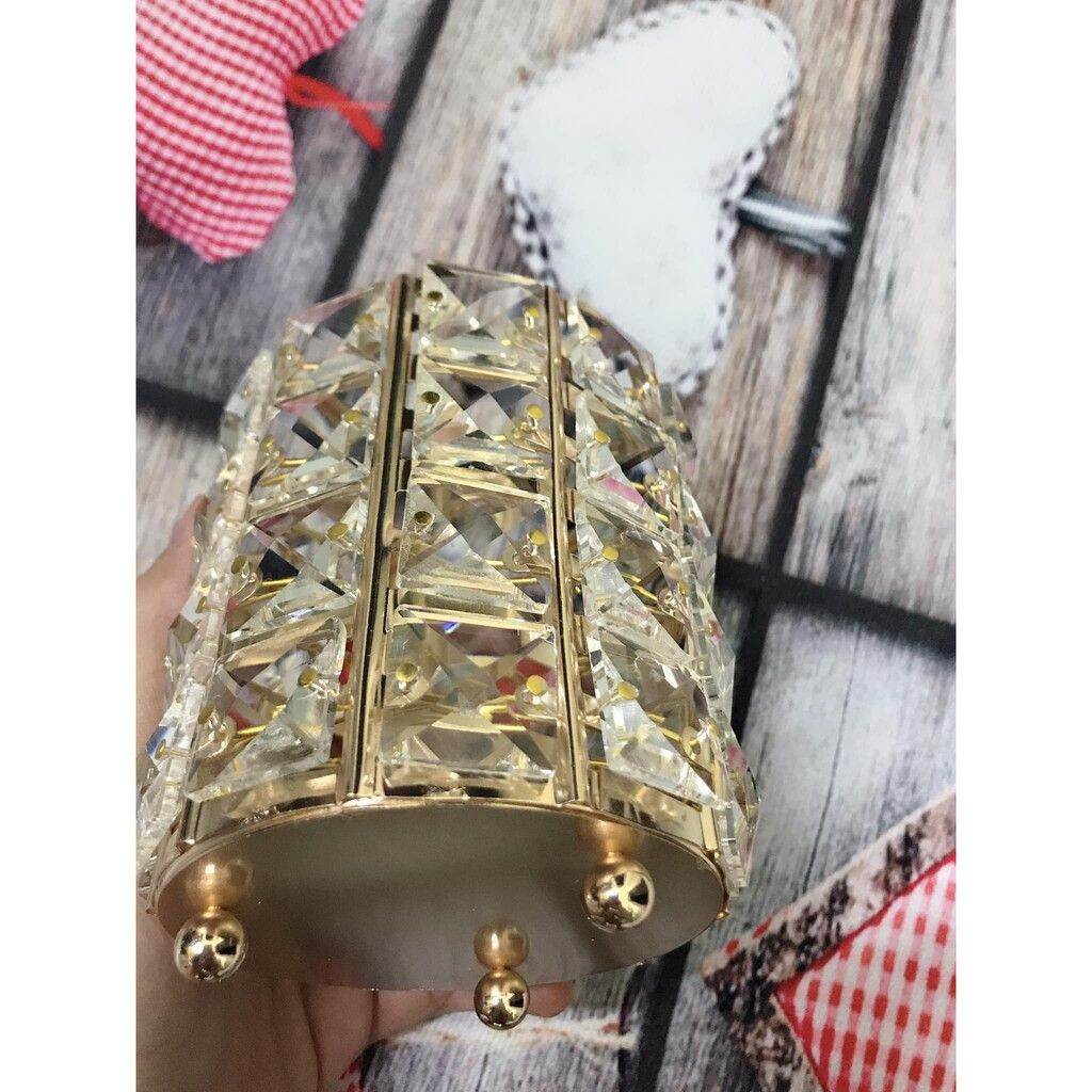 Lọ đựng cọ trang điểm, cốc đựng cọ làm móng pha lê cao cấp