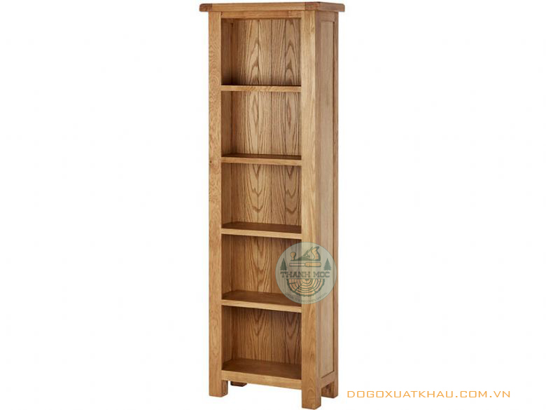 Kệ sách gỗ sồi 5 tầng
