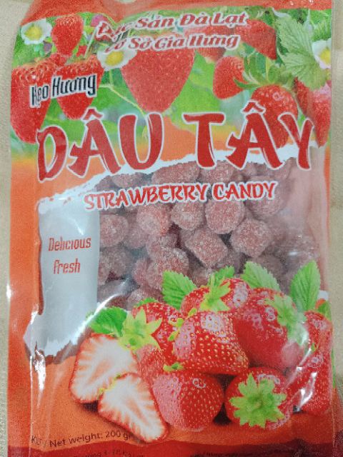 [200g]kẹo Dâu Tây Đà Lạt Trung Nghĩa