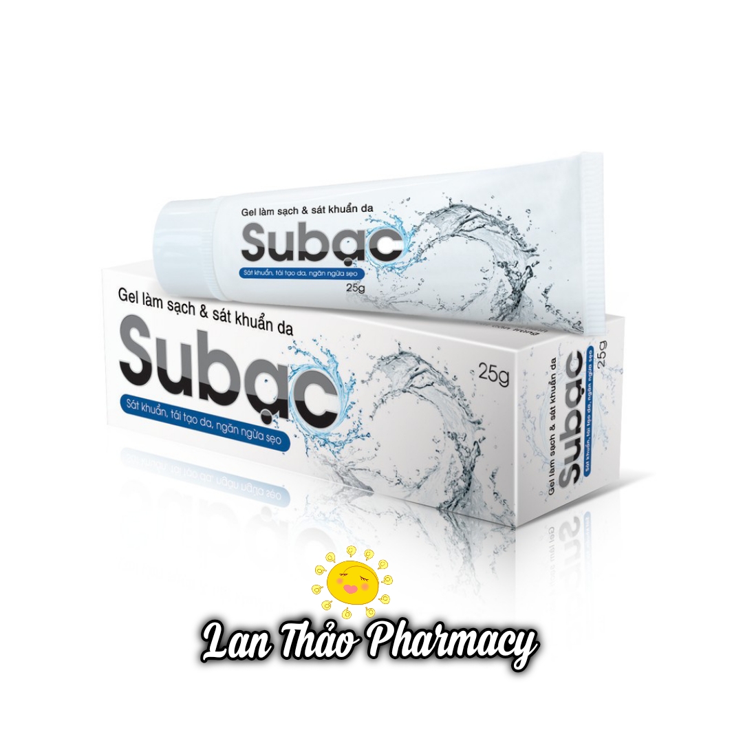 Subạc gel 25g giúp làm sạch sát khuẩn tái tạo da và ngăn ngừa sẹo