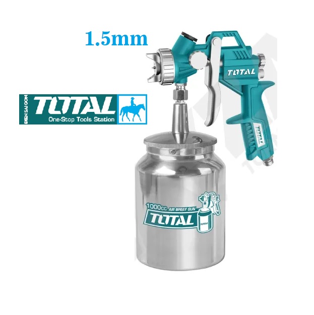 Dụng cụ bình phun sơn dùng khí nén đầu phun 1.8mm 1.5mm bình 1000cc total tat11005