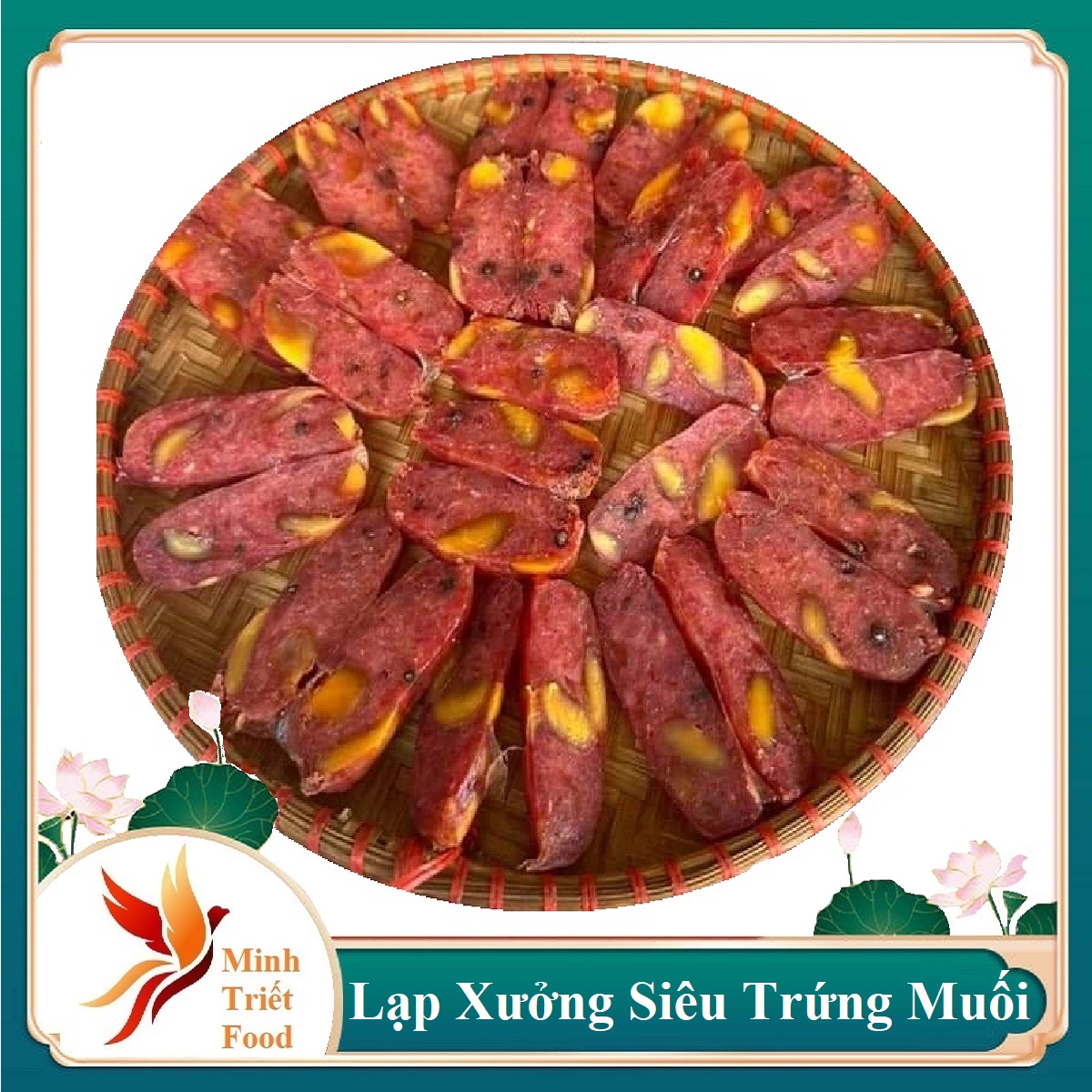 Lạp Xưởng Tươi  Trứng Muối Minh Triết - Hàng Loại 1 - Thơm Ngon Sạch Sẽ