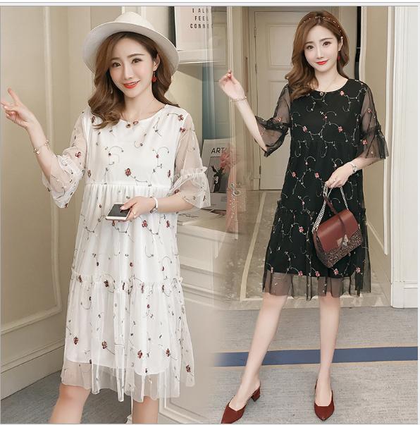 [HCM]ĐẦM BẦU VÁY BẦU CÔNG SỞ REN TRẮNG ĐEN