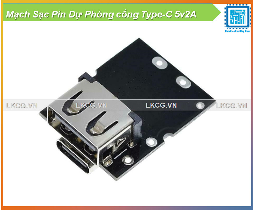 Mạch Sạc Pin Dự Phòng cổng Type-C 5v2A
