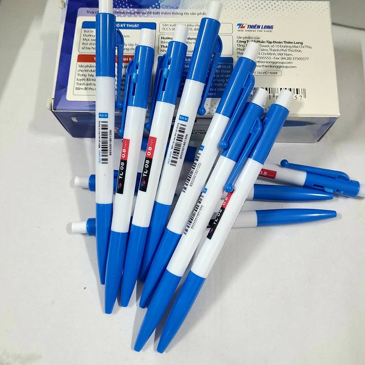 Bút bi tl08 nét 0.8mm thiên long chính hãng
