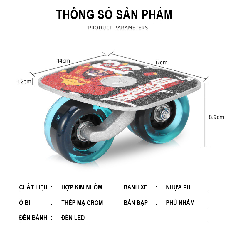 Ván Trượt Drift Board - Freeline Skate - Bánh Xe Có Đèn Led
