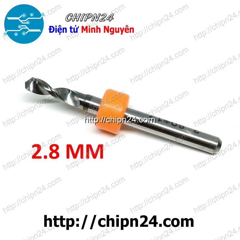 [1 cây] Mũi khoan mạch in CNC 2.8mm (Mạch điện tử, PCB)