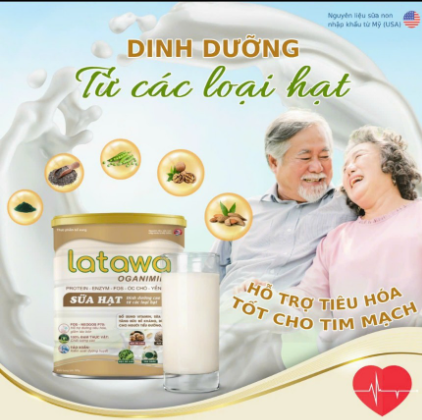 [Hộp 800g, HSD 2026] Sữa hạt Latatwa Organimil A+