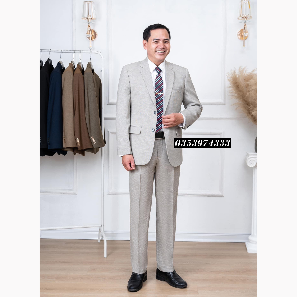 Áo vest trung niên - ông sui màu xám lông chuột - VR20 - NiNiStore 2024