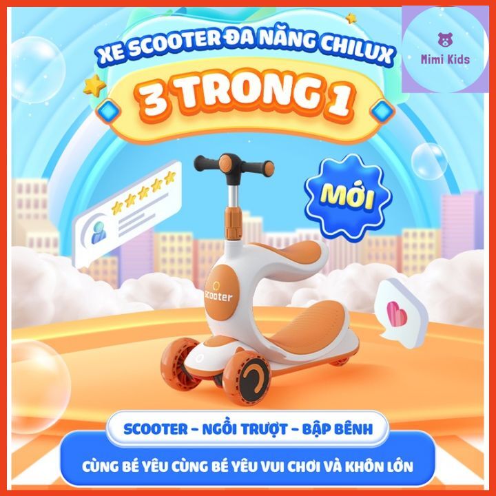XE TRƯỢT Scooter 3 in 1 cho bé cao cấp
