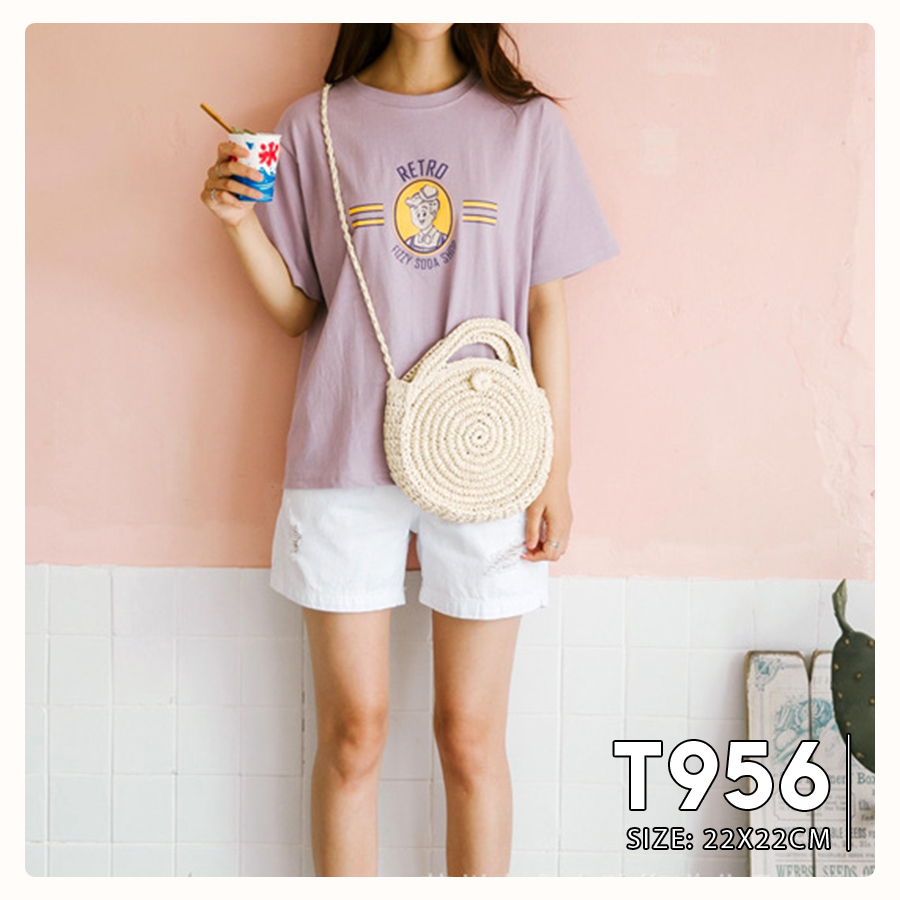 Túi cói tròn Hot Summer - T956