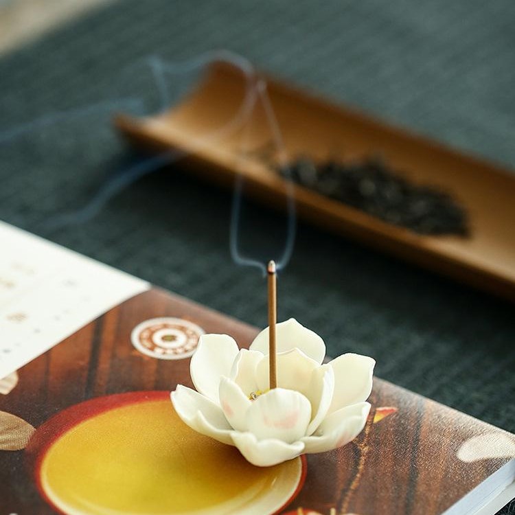 [HCM]Lư hương hoa sen gốm trang trí Decor