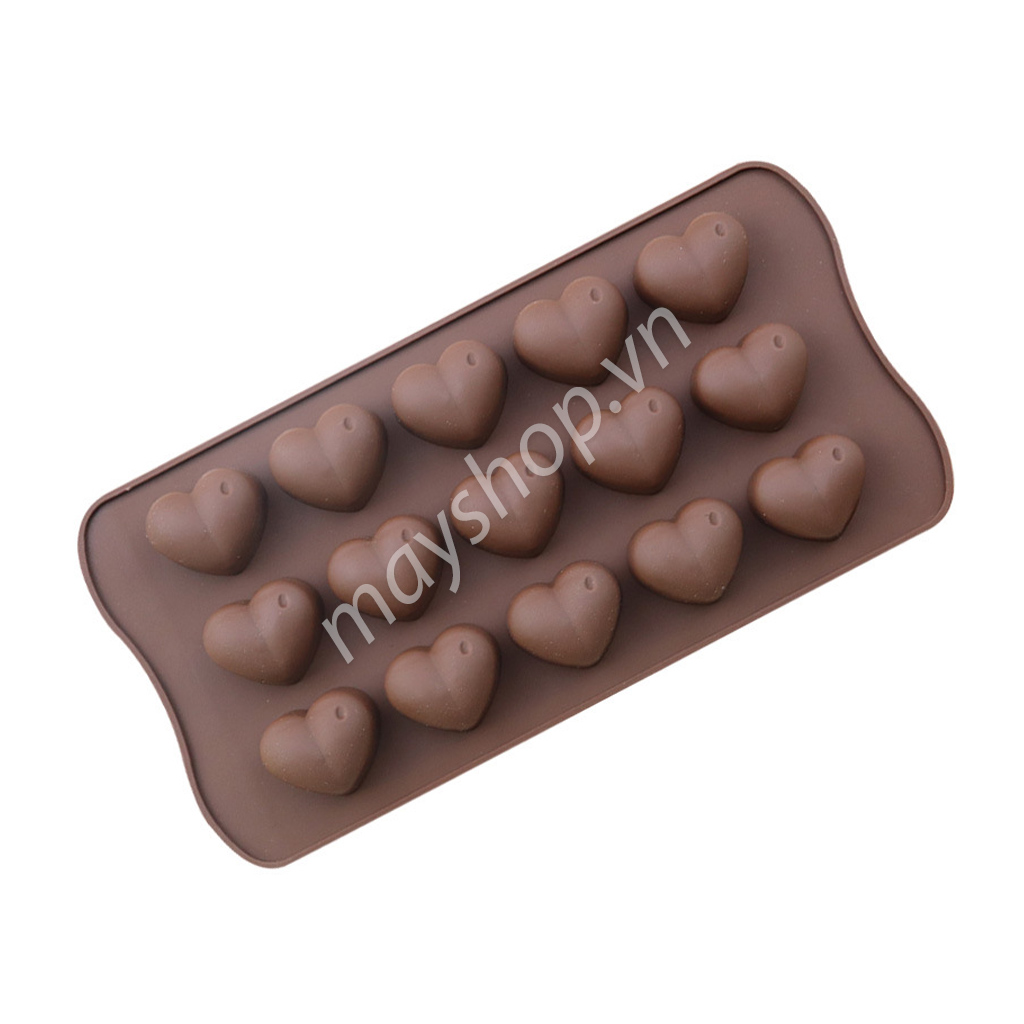 Khuôn silicone 15 Tim giọt nước