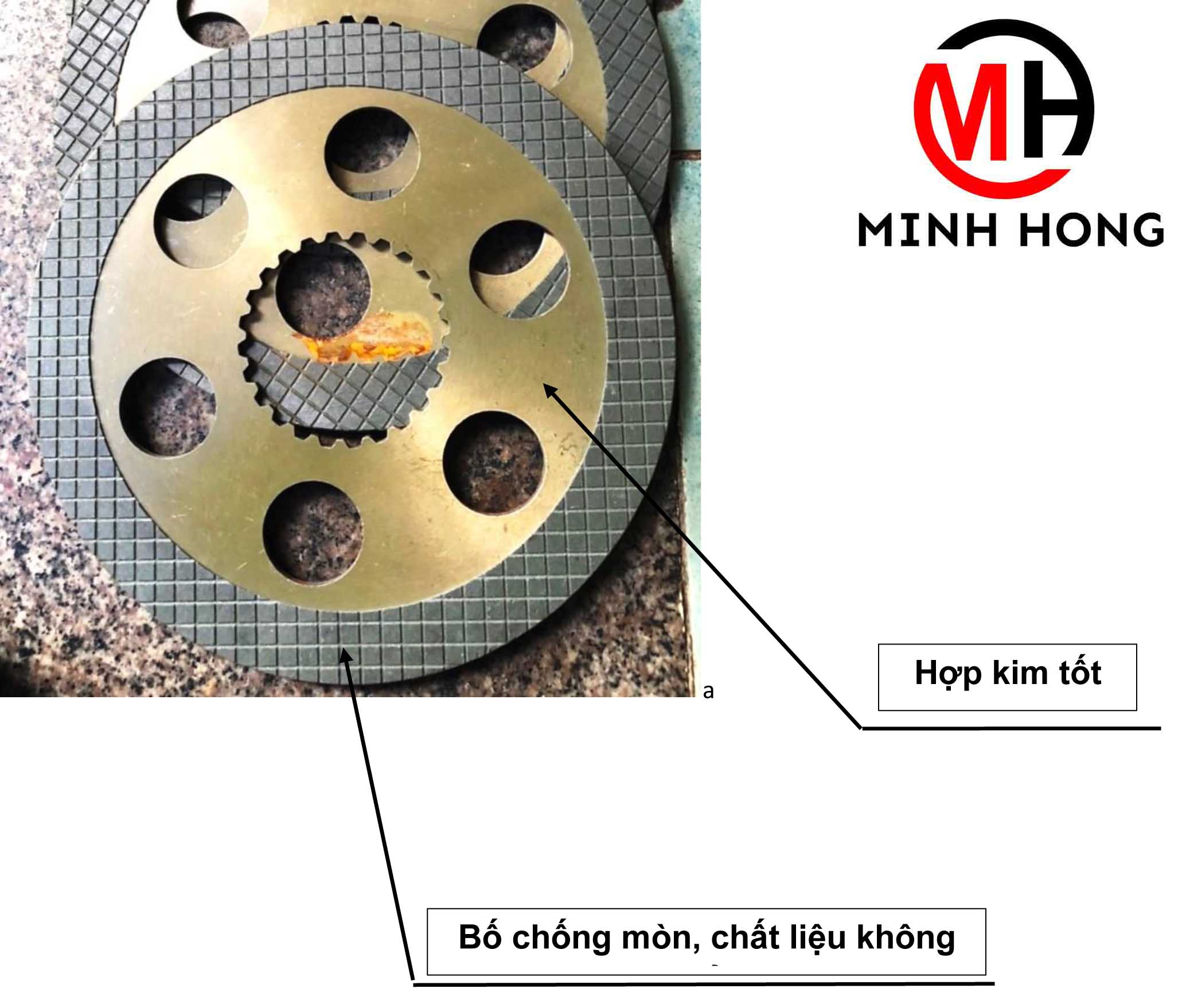 Lá bố thắng ( lá phanh) máy cày HINO E324 (24 răng x 200mm)