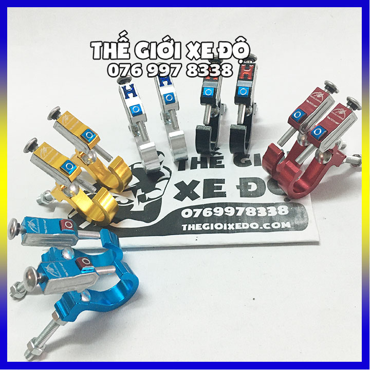 Cặp móc treo đồ xe máy nhôm bấm đủ màu