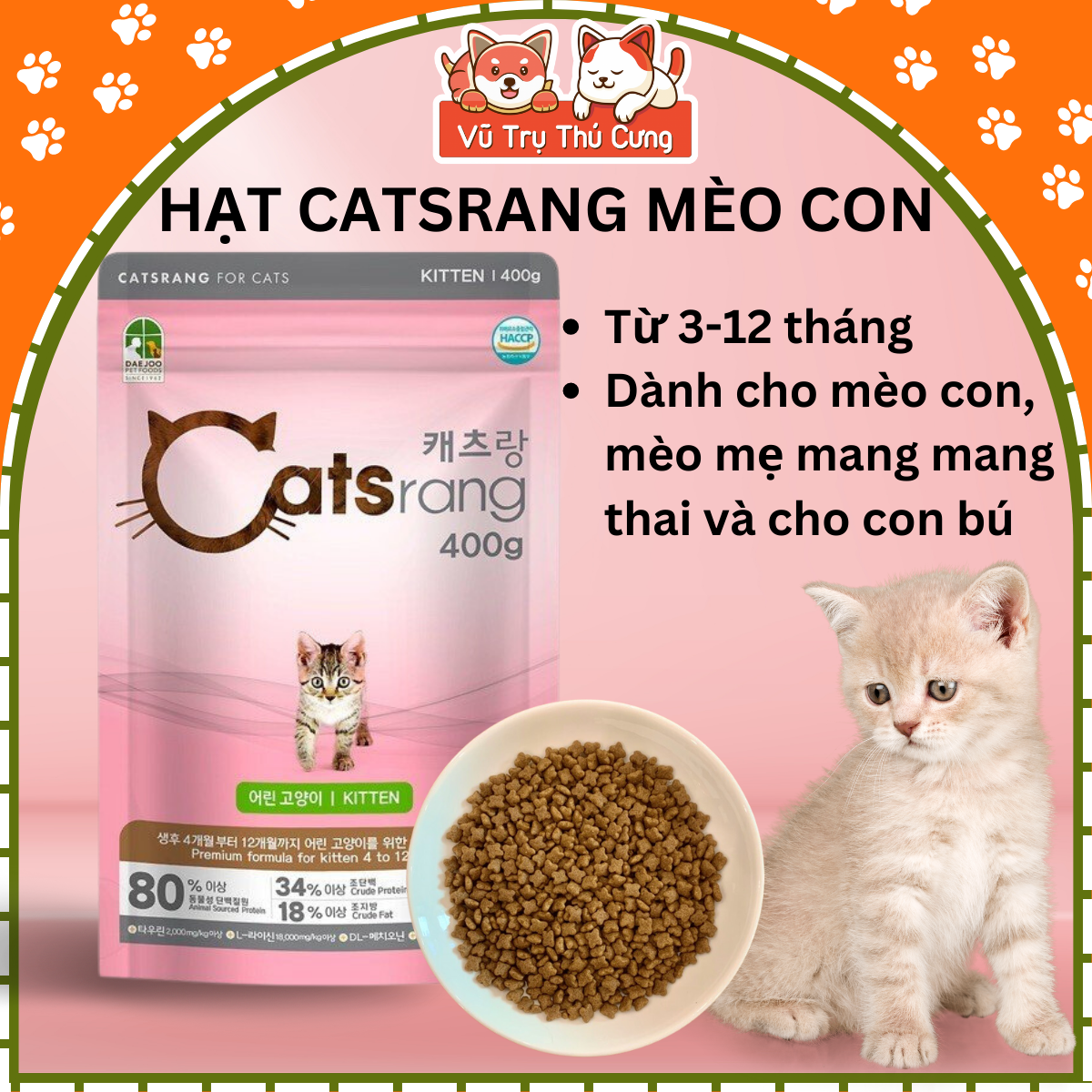 Catsapp kitten seed from Korea, cat nutrition supplements-bag 400g