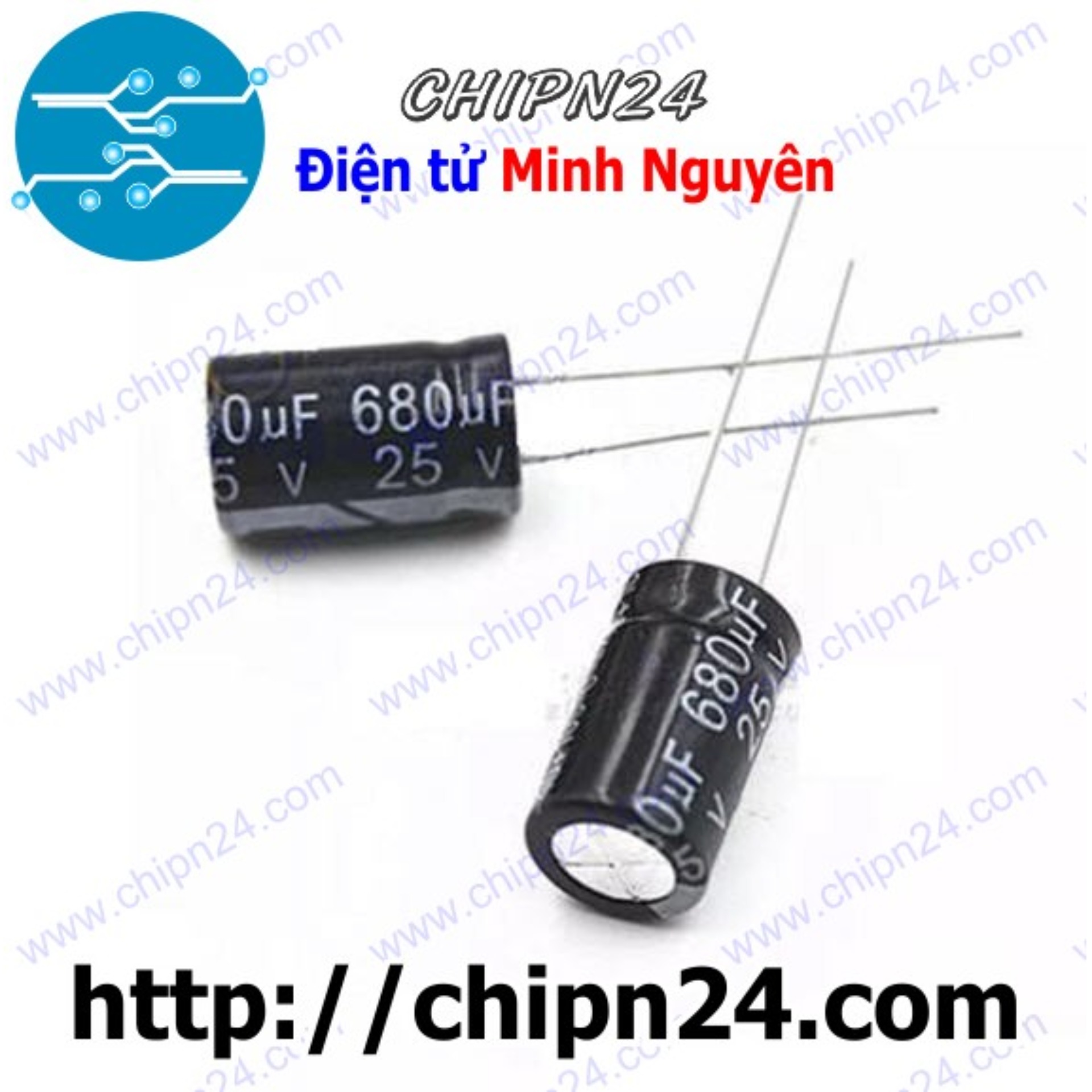Tụ hóa 680uf 25v 10x17mm)
