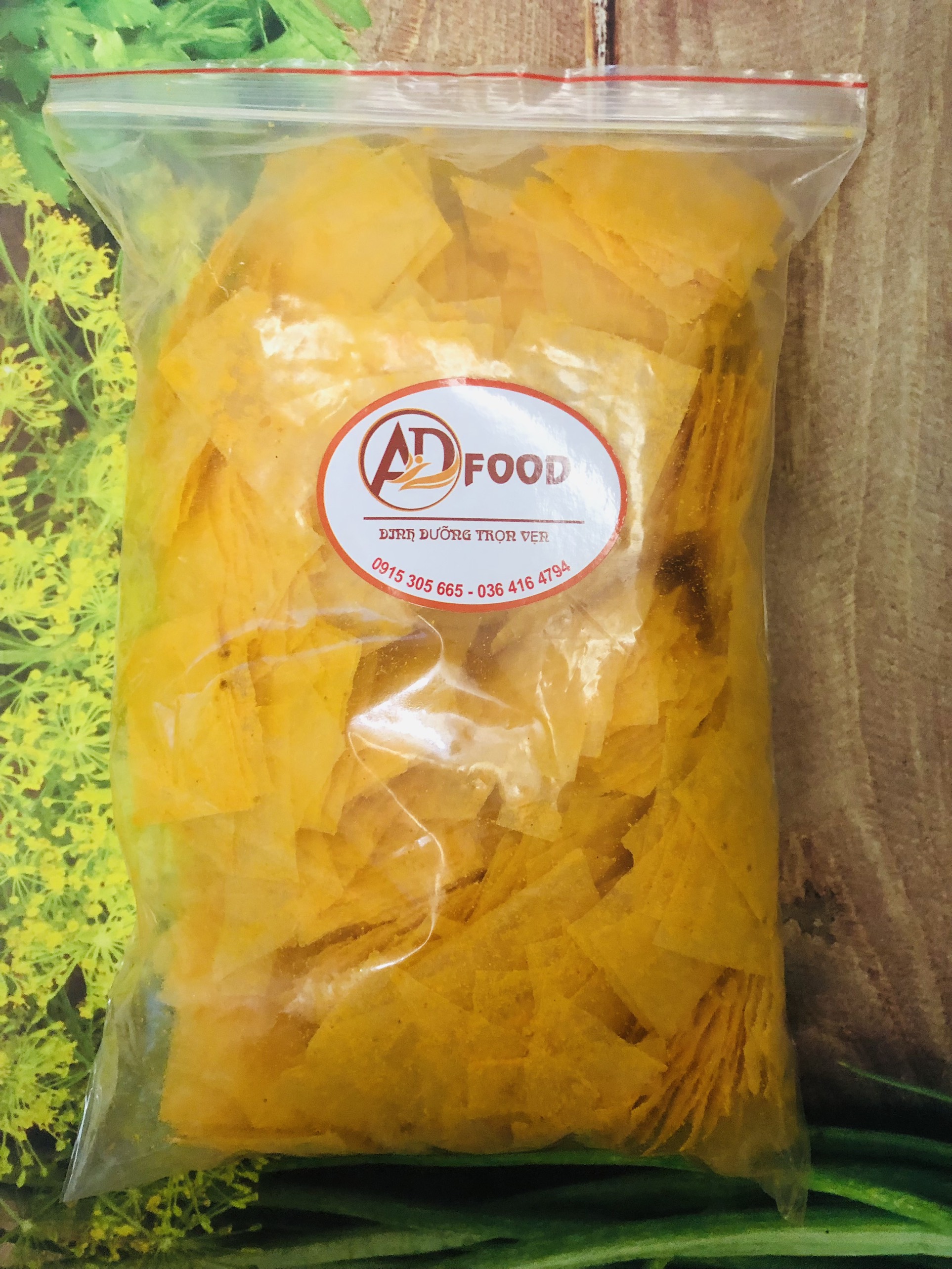 500g bánh tráng trộn phô mai miếng vuông thơm ngon