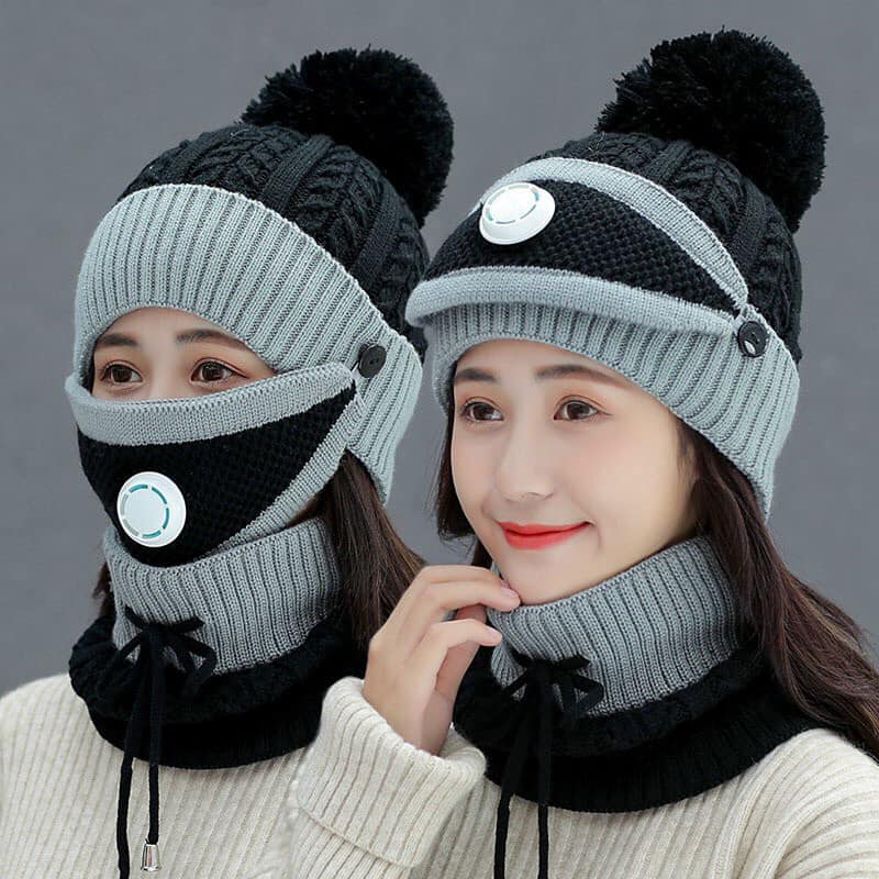 Set Khăn Len, Mũ Ấm Áp Dành Cho Nữ