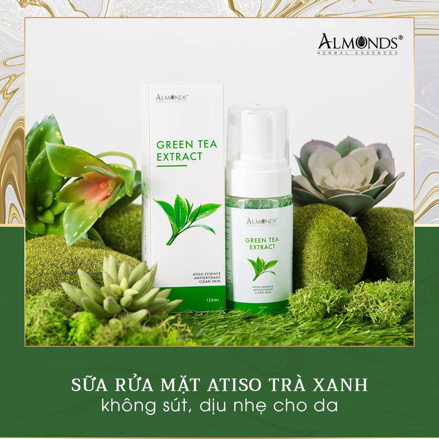 Sữa Rữa Mặt Trà Xanh Atiso Almonds Chiết Xuất