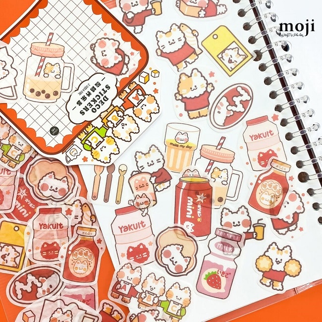 Miếng dán Stiker hoạt hình dễ thương đầy màu sắc
