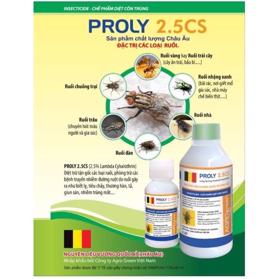 Diệt Ruồi, muỗi Proly 2.5CS chai 100ml