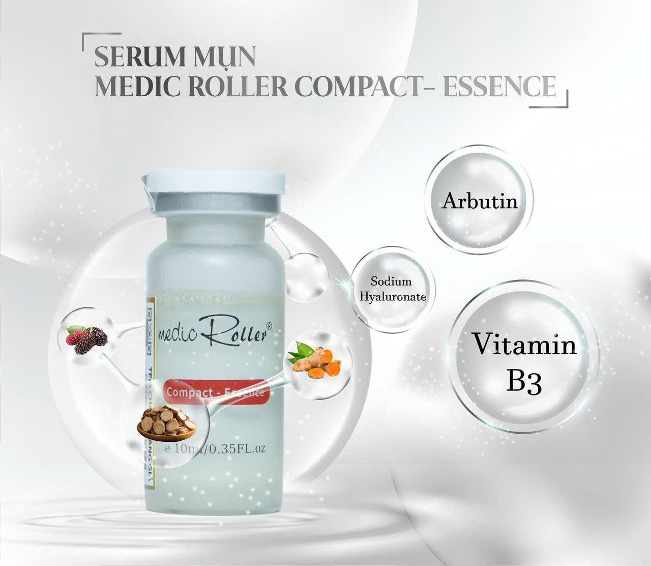 Serum trị mụn Medic Roller Compact – Essence 10ml - Mẫu Mới