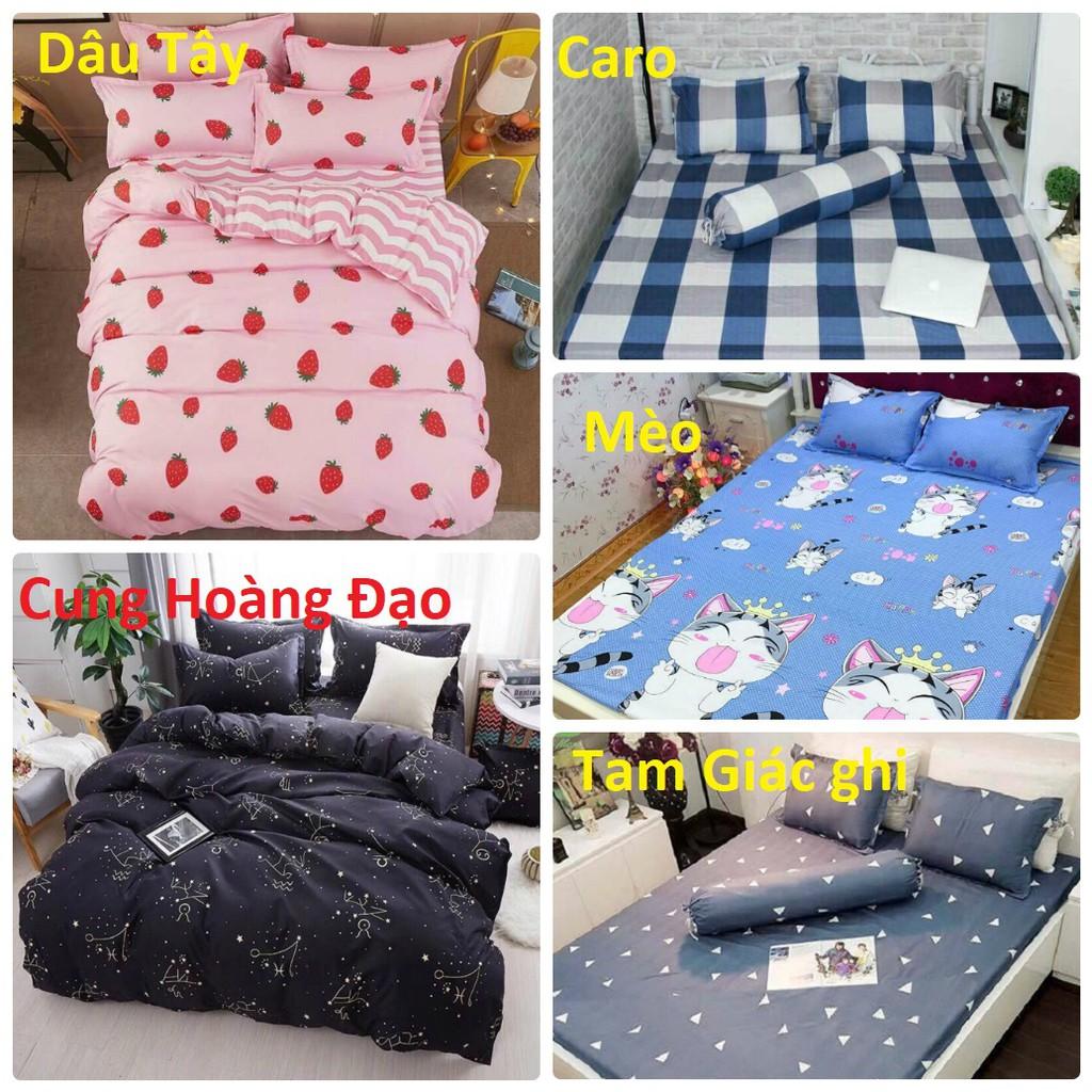 1 ga 2 vỏ gối nằm poly cotton nhiều mẫu
