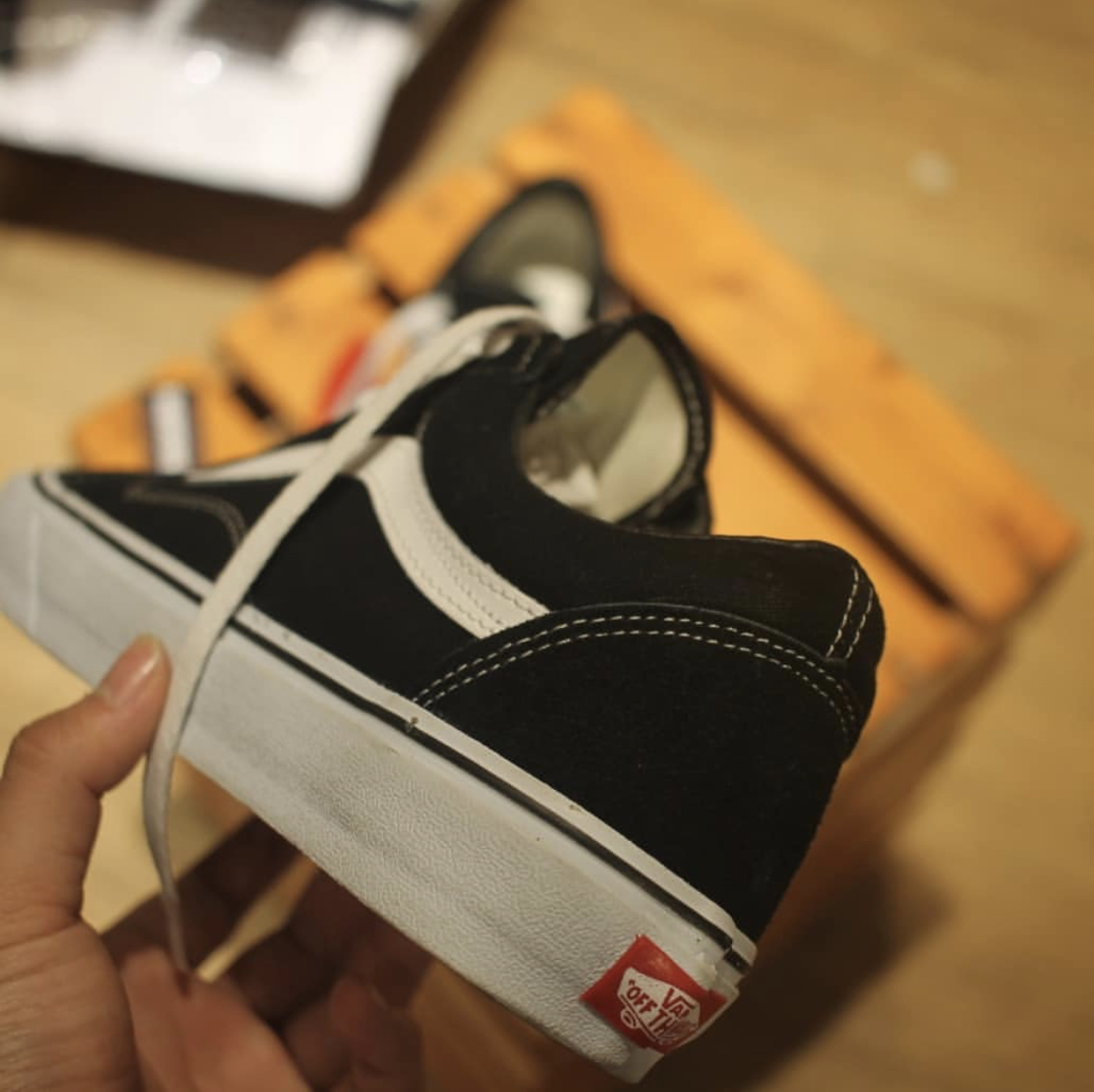 |Tặng tất| Giày Sneaker Vans Old Skool Đen (Fullbox+Hộp Bảo Vệ Box)