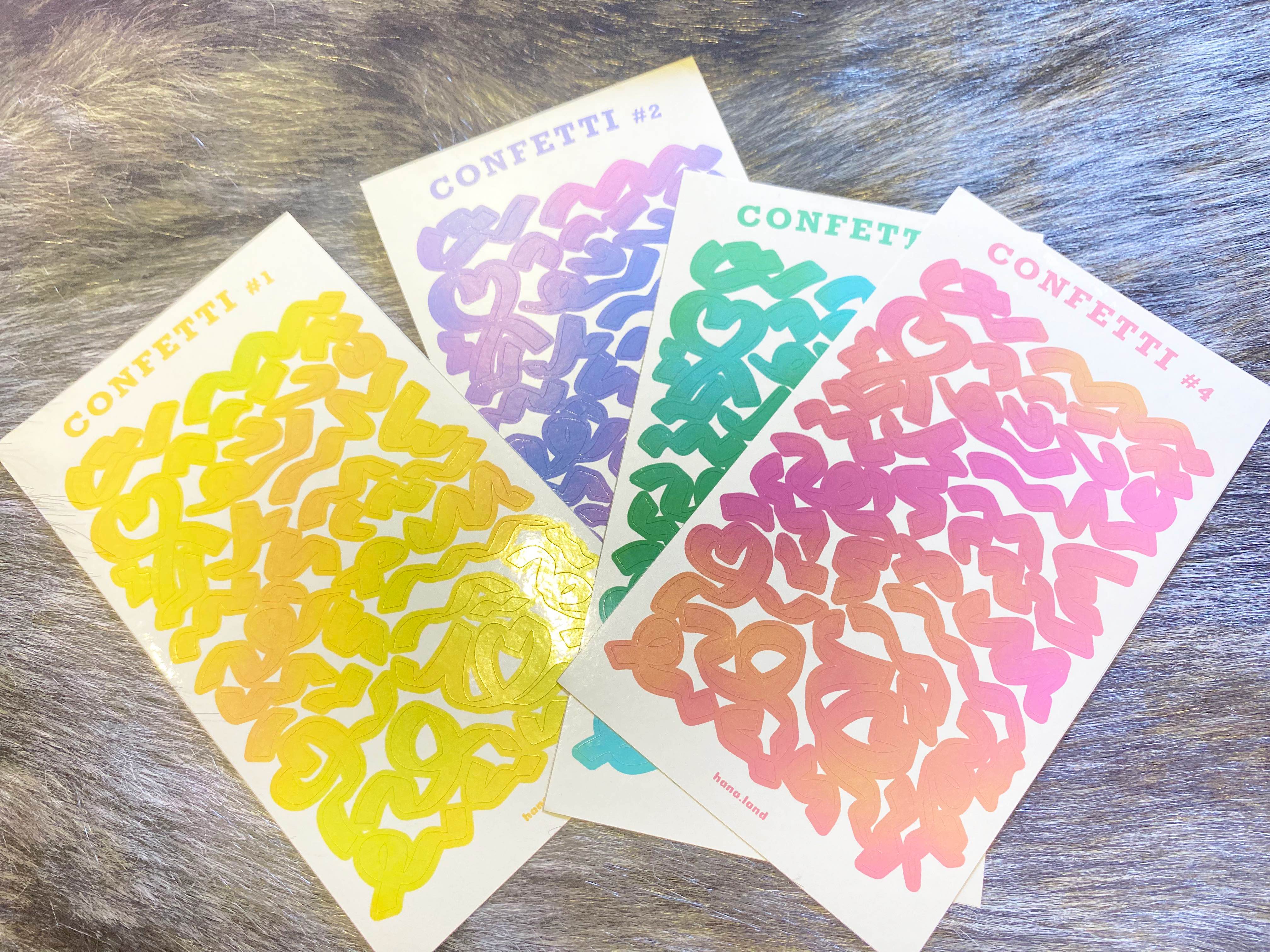 [Confetti #3] Sticker decal confetti pastel gradient hoa giấy #03 _ hanaland