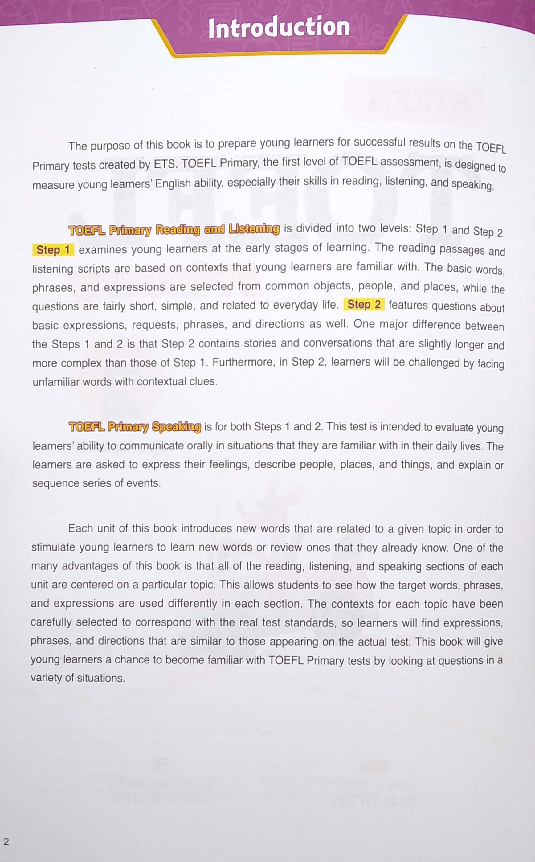 Sách Fahasa - Toefl Primary Step 1 - Book 2 (2021)